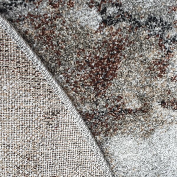 Spoltex , Kusový koberec Universe 841-86 grey/beige kruh, 160x160 (priemer) kruh, šedá, obývacia izba