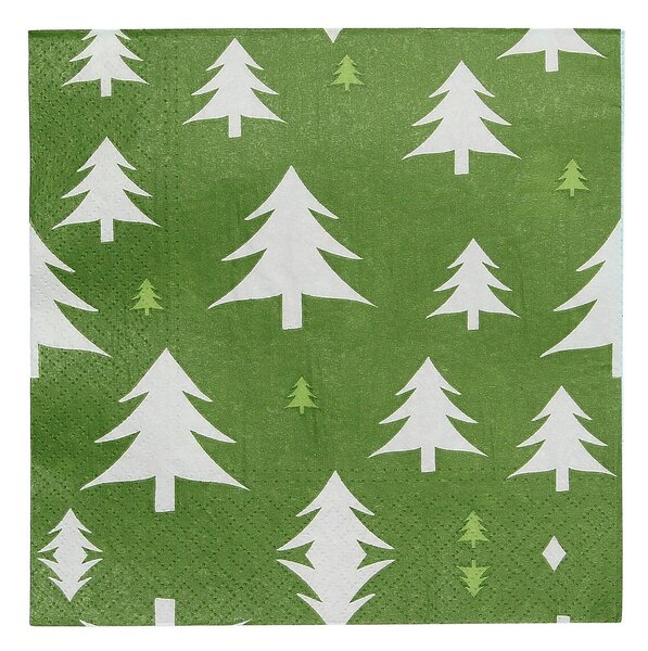 Vianočné obrúsky Green Trees I 20 szt