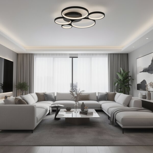 BRILAGI - LED stropné svietidlo ECHO LED/60W/230V 4000K 50x57 cm čierne