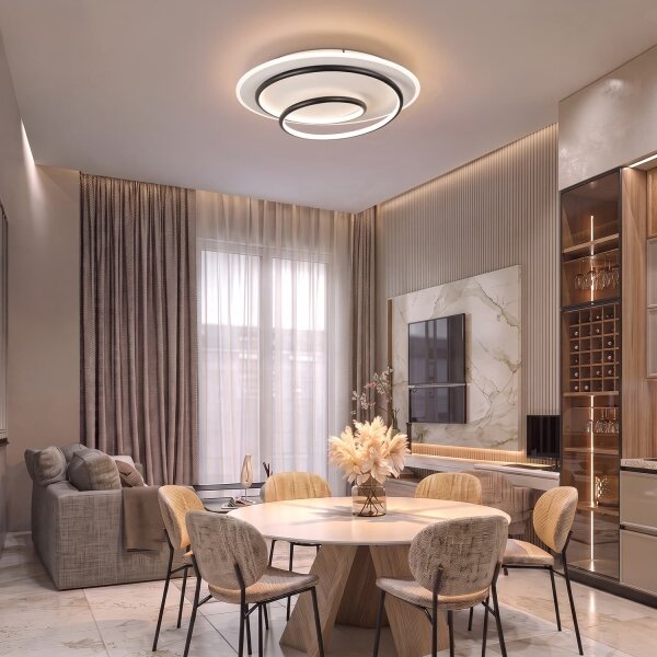 BRILAGI - stmievateľné LED stropné svietidlo FLARE LED/70W/230V, priemer 50 cm, biela/čierna + diaľkové ovládanie