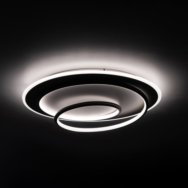 BRILAGI - stmievateľné LED stropné svietidlo FLARE LED/70W/230V, priemer 50 cm, biela/čierna + diaľkové ovládanie