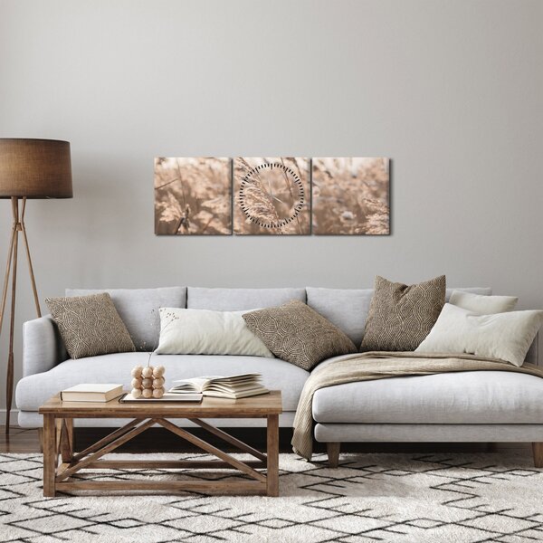 Obraz - Lúčny vánok (s hodinami) (90x30 cm)