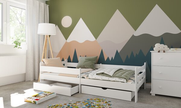 Raj posteli Detská posteľ Riko PW 200x90 cm 200x90 cm biela