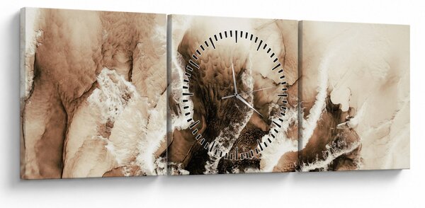 Obraz - Abstrakcia (s hodinami) (90x30 cm)