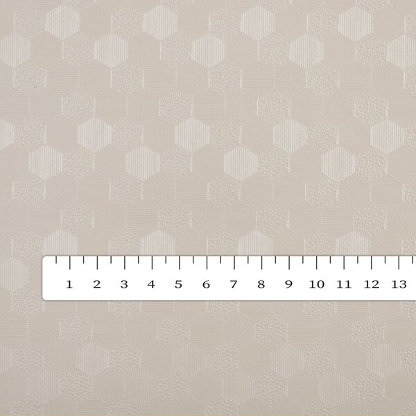 PVC obrus Drobné krémové hexagóny PV-181 - metráž š. 140 cm