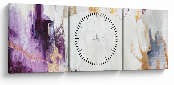 Obraz - Abstrakcia (s hodinami) (90x30 cm)