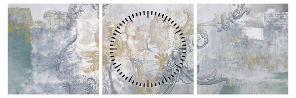 Obraz - Maľba na stene (s hodinami) (90x30 cm)