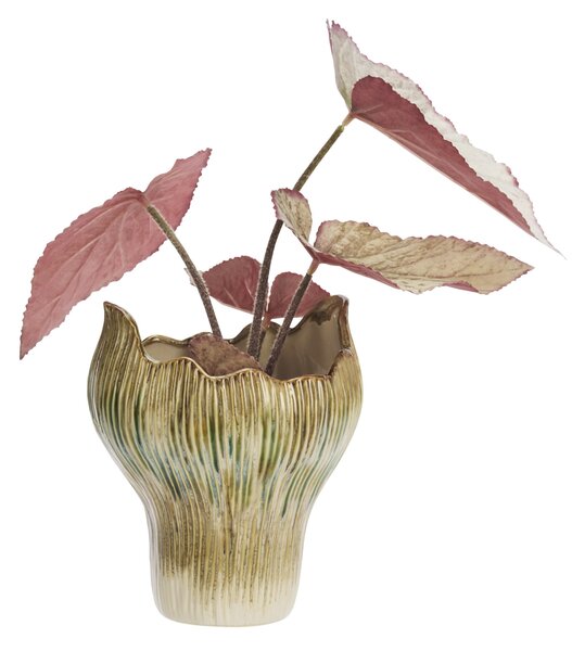 Kameninová váza Beige / Mustard / Green 22 cm