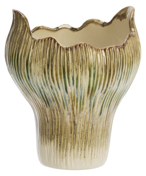 Kameninová váza Beige / Mustard / Green 22 cm