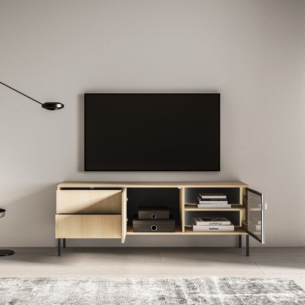 MEBLINE Komoda RTV BURSA 04 dub lindberg