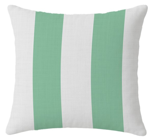 Sada 2 ks dekoračných obliečok na vankúš STRIPES 45x45 cm, bielo-zelená