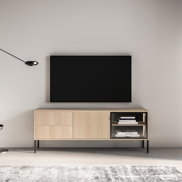 MEBLINE Komoda RTV BURSA 04 dub lindberg