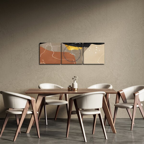 Obraz - Abstrakcia (s hodinami) (90x30 cm)