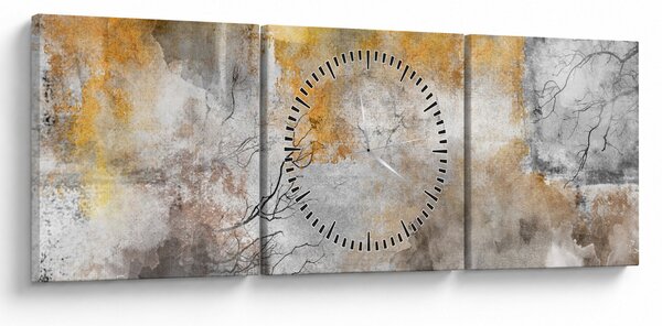 Obraz - Abstrakcia (s hodinami) (90x30 cm)