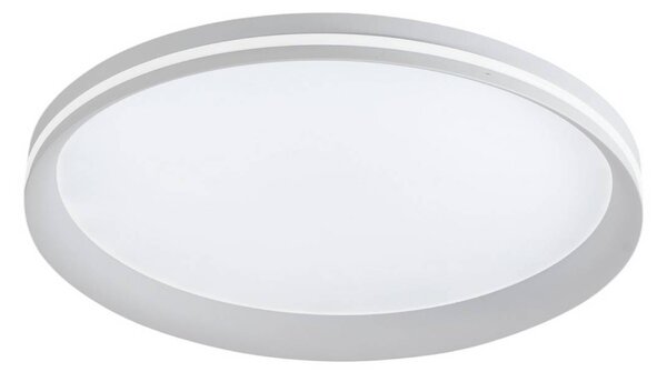 Stropné LED svetlo Isy, biele, Ø 45 cm, kov, stmievateľné, Biela / opálová, Obývacia izba / jedáleň, kov, Moderný, Závesné svietidlo