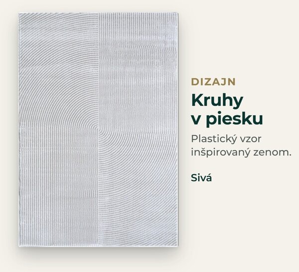 Angel Carpet, Kusový koberec Zafiro 19 Grey, 60x110, šedá, kancelária
