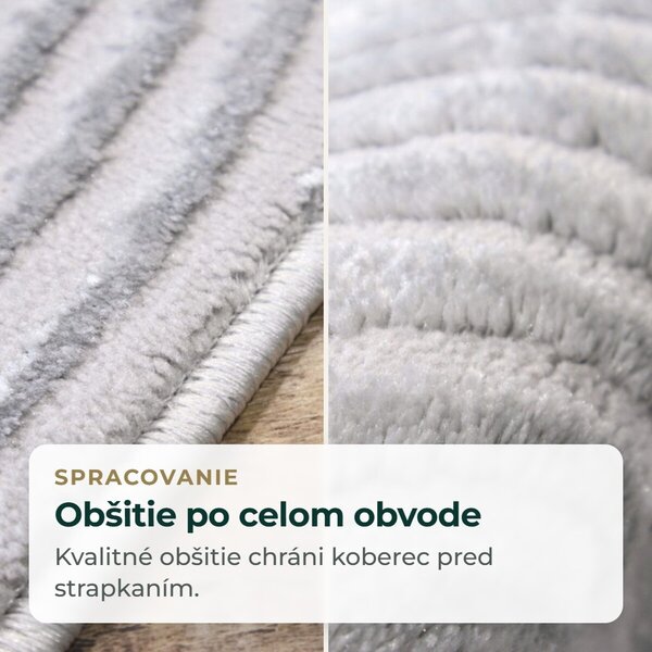 Angel Carpet, Kusový koberec Zafiro 19 Grey, 60x110, šedá, kancelária