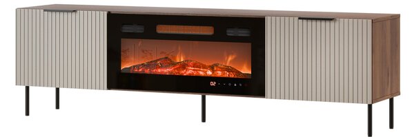 Mirjan24 TV skrinka s krbom Seretio 180 SR06, Farby: orech warmia / kašmír 5903211426155