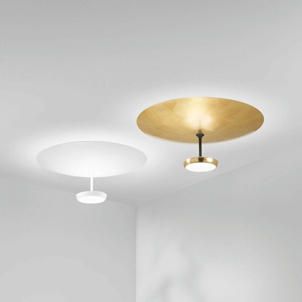 Stropné LED svetlo Yuko, biele, kovové, výška 23 cm, stmievateľné, Biela / opálová, Obývacia izba / jedáleň, kov, Moderný, Závesné svietidlo
