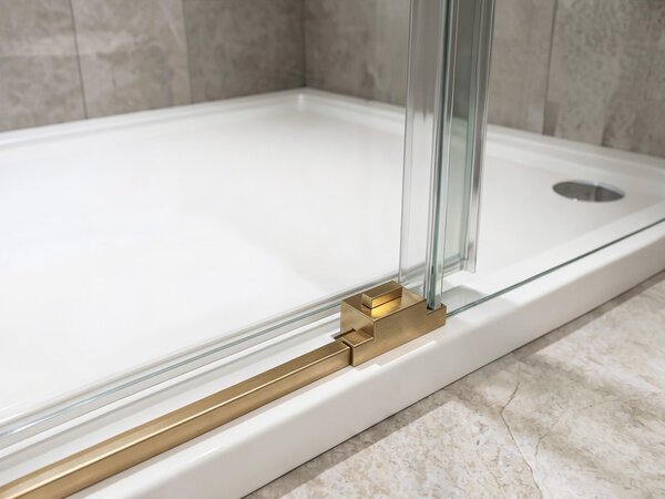 Gelco Gelco, LUXOR GOLD MATT obdĺžniková sprchová zástena 900x800mm L/P varianta, rohový vstup, GU2190GGU2180G