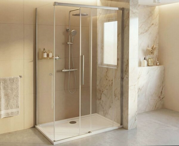 Gelco Gelco, LUXOR štvorcová sprchová zástena 1000x1000mm L/P varianta, GU1210CHGU5610CH