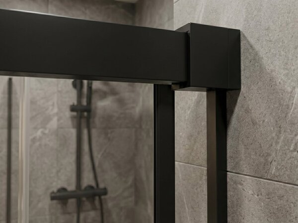 Gelco Gelco, LUXOR BLACK štvorcová sprchová zástena 1000x1000mm L/P varianta, GU1210BGU5610B