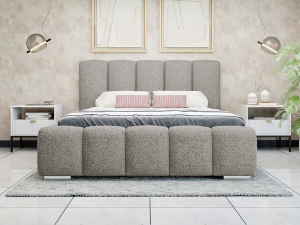 Mirjan24 Čalúnená manželská posteľ Lisko Boucle, Rozmer postele: 140x200, Farby: Abriamo 03 5903211427930