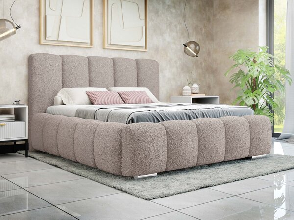 Mirjan24 Čalúnená manželská posteľ Lisko Boucle, Rozmer postele: 140x200, Farby: Abriamo 03 5903211427930