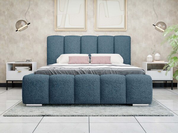 Mirjan24 Čalúnená manželská posteľ Lisko Boucle, Rozmer postele: 140x200, Farby: Abriamo 03 5903211427930