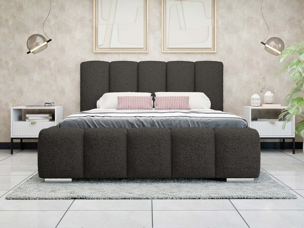 Mirjan24 Čalúnená manželská posteľ Lisko Boucle, Rozmer postele: 140x200, Farby: Abriamo 03 5903211427930