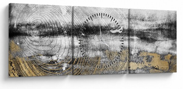 Obraz - Abstrakcia (s hodinami) (90x30 cm)