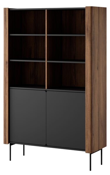 Mirjan24 Regál Kolpoi KR105, Farby:: orech + čierna 5903211436451