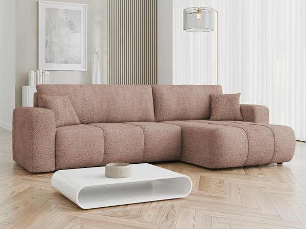 Mirjan24 Rohová rozkladacia sedačka Larow Maxi Boucle, Dostupné poťahy: Coral 80 5903211452154