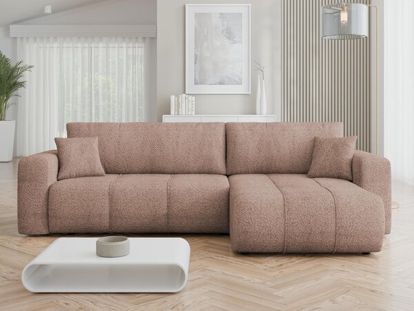 Mirjan24 Rohová rozkladacia sedačka Larow Maxi Boucle, Dostupné poťahy: Coral 80 5903211452154