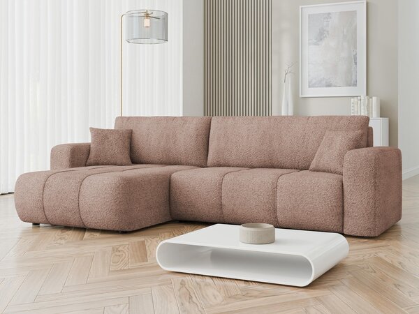 Mirjan24 Rohová rozkladacia sedačka Larow Maxi Boucle, Dostupné poťahy: Coral 80 5903211452154