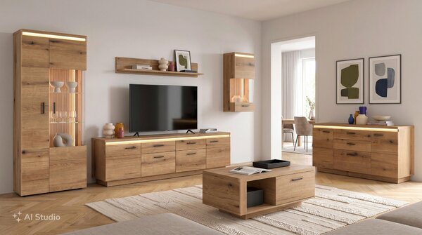 SKRINKA POD TV, farba duba, 210/64,4/44,6 cm Hom`in - TV nábytok