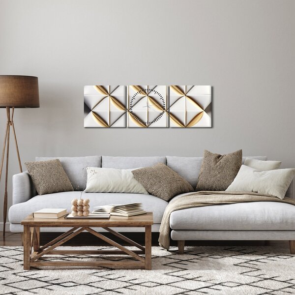 Obraz - Dekoratívna textúra (s hodinami) (90x30 cm)