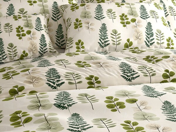 Obliečky z mikrovlákna SCANDI NATURE zelené Rozmer obliečky: 70 x 90 cm | 140 x 200 cm