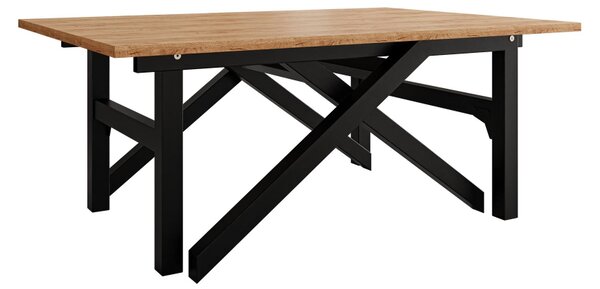 Mirjan24 Jedálenský stôl Zufralo Bis, Farby: čierna / dub craft zlatý 5903211453649