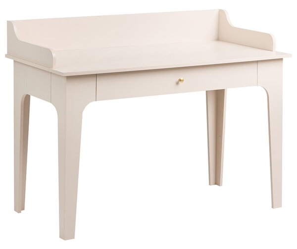 Písací stôl svetlobéžový MDF 120 x 60 cm zásuvka úložný priestor škandinávsky štýl pracovňa