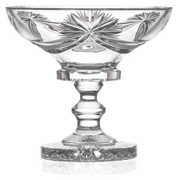 Bohemia Crystal Ručne brúsená misa na nohe 155mm