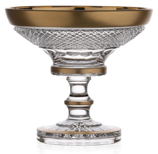 Bohemia Crystal Ručne brúsená misa na nohe 155mm