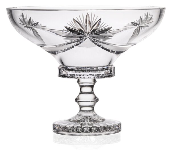 Bohemia Crystal Ručne brúsená misa na nohe 305mm