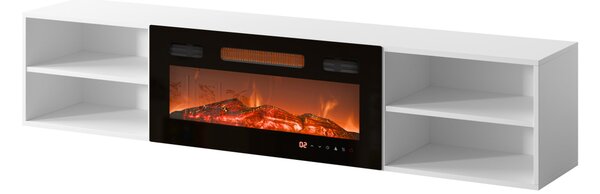 Mirjan24 Tv skrinka s krbom Loloz 180, Farby: biela, Krb: čierny 5903211381249