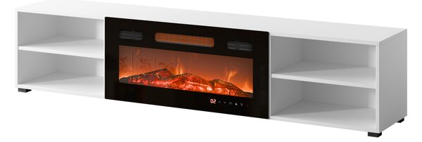 Mirjan24 Tv skrinka s krbom Loloz 180, Farby: biela, Krb: čierny 5903211381249