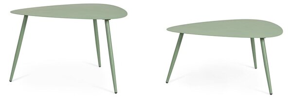 Oceľové záhradné konferenčné stolíky v súprave 2 ks 73,5x77,5 cm Yvonne – Bizzotto
