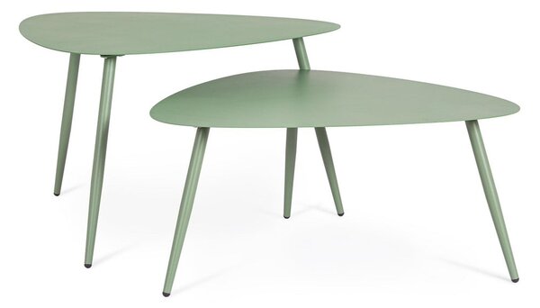 Oceľové záhradné konferenčné stolíky v súprave 2 ks 73,5x77,5 cm Yvonne – Bizzotto