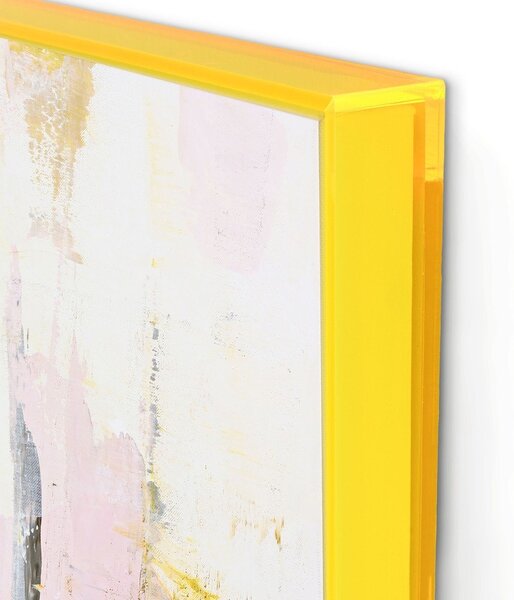 Tlačené/s ručne maľovanými prvkami obrazy v súprave 2 ks s rámom/na plátne 41,5x41,5 cm New Age Yellow – Malerifabrikken