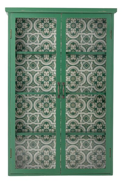 Zelená závesná vitrína z jedlového dreva 81x122x22 cm Hazem – Bloomingville