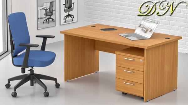 NABYTOK-DIZAJNOVY.SK - Pracovné miesto KOMFORT – stôl 140 cm + kontajner, buk – ZE 1.2 11